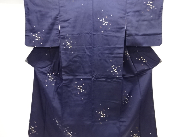 大正ロマン　抽象模様織り出しお召着物